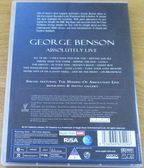 GEORGE BENSON Absolutely Live DVD