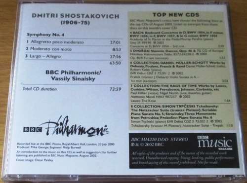 SHOSTAKOVICH Symphony No. 4  [Classical Box 3]