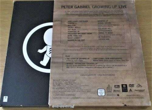 PETER GABRIEL Growing Up Live DVD