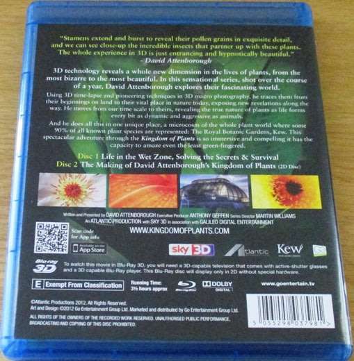 KINGDOM OF PLANETS 3D with David Attenborough 2xBlu Ray