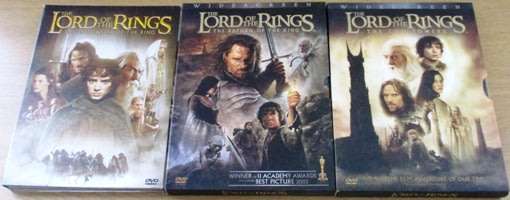 LORD OF THE RINGS The Fellowship of the Ring + Return of the King + Two Towers Deluxe Editions DVD