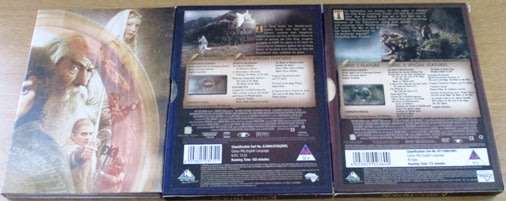 LORD OF THE RINGS The Fellowship of the Ring + Return of the King + Two Towers Deluxe Editions DVD