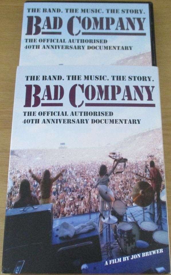 BAD COMPANY Official Authorized 40th Anniversary Documentary DVD in slipcase