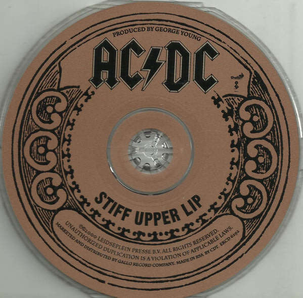 AC/DC Stiff Upper Lip South African release CD