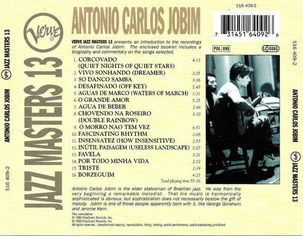 ANTONIO CARLOS JOBIN Jazz Masters 13 Import CD