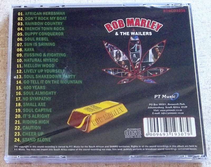 BOB MARLEY & THE WAILERS Solid Gold  24 Carats of CD