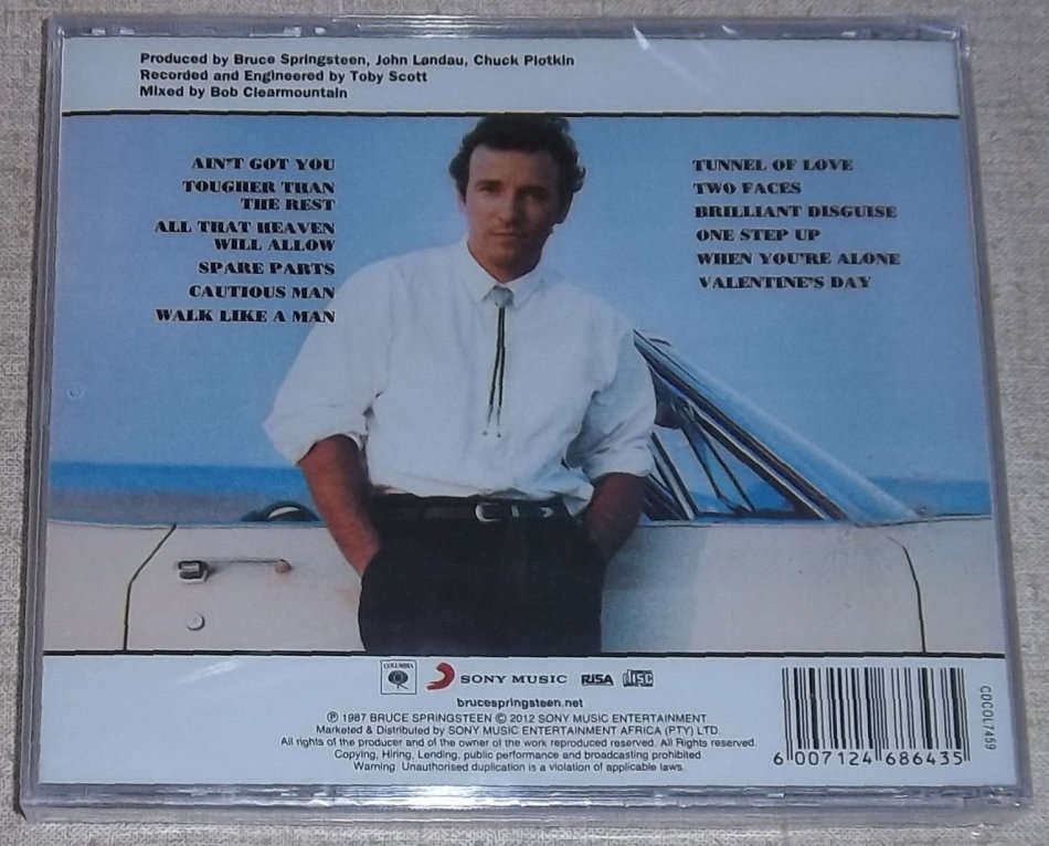 BRUCE SPRINGSTEEN Tunnel of Love SOUTH AFRICA Cat#CDCOL7459