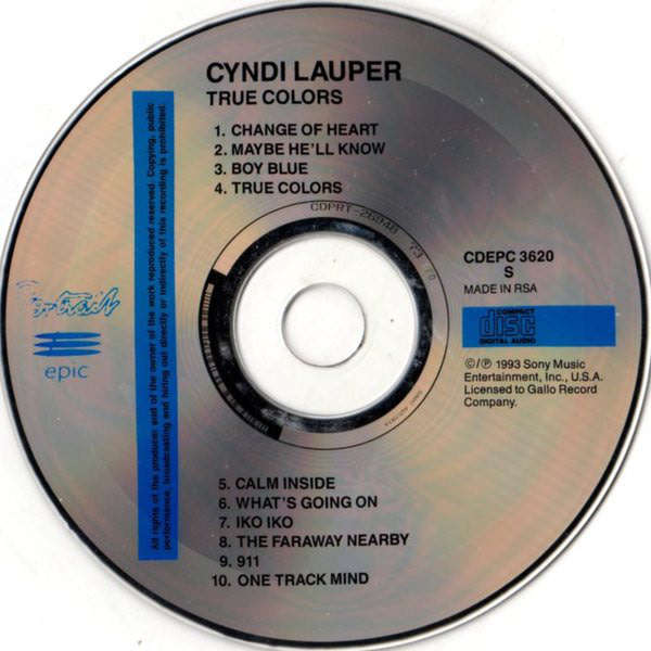 CYNDI LAUPER Time after Time South African release CD
