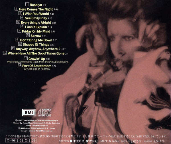DAVID BOWIE Pinups 1990 Japanese Reissue CD
