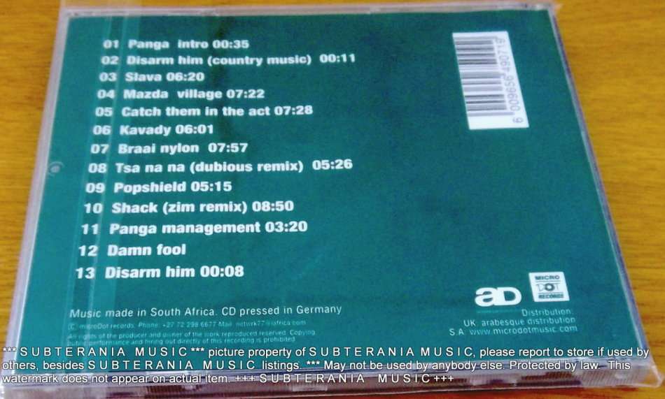 KALAHARI SURFERS Panga Management SOUTH AFRICA Cat# MDCD 009