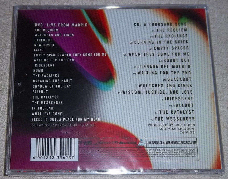 LINKIN PARK A Thousand Suns CD + DVD SOUTH AFRICA Cat# WBCD 2274