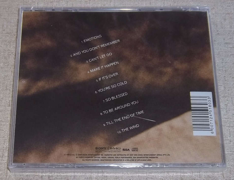 MARIAH CAREY Emotions SOUTH AFRICA Cat# CDCOL7137