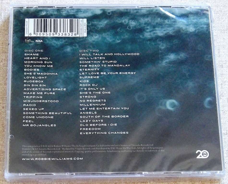 ROBBIE WILLIAMS In and Out Consciousness 2xCD SOUTH AFRICA Cat#CDCHRD(WF)193 [EX]