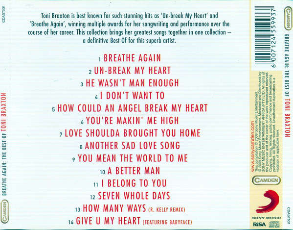 TONI BRAXTON Breathe Again The Best Of CD