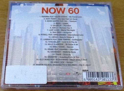 NOW THAT'S WHAT I CALL MUSIC 60 CD [Shelf V x 4]