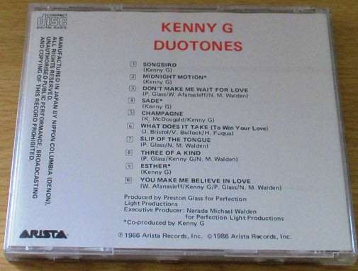 KENNY G Duotones CD [Shelf G x 25]