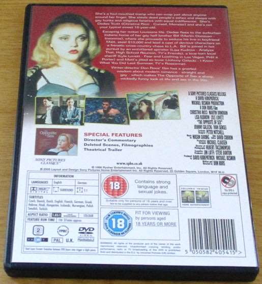 CULT FILM: The Opposite of Sex DVD [DVD BOX 7] Christina Ricci Lisa Kudrow