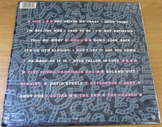 FINE YOUNG CANNIBALS The Raw and the Cooked LP VINYL RECORD
