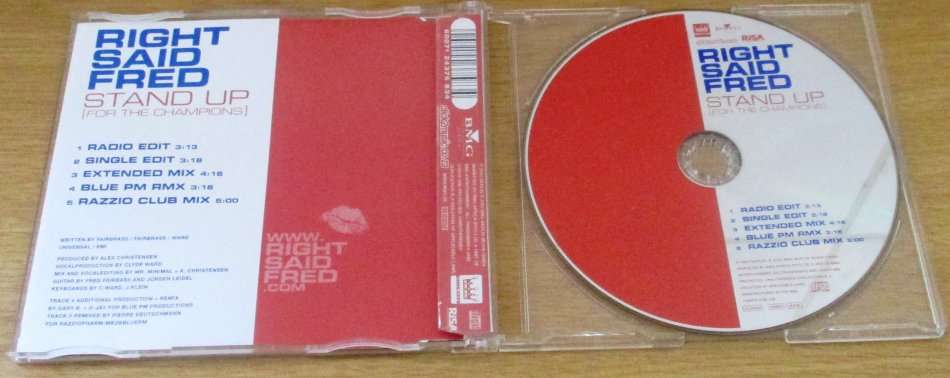 RIGHT SAID FRED Stand Up for the Champions CD  [Shelf Z Box 6]