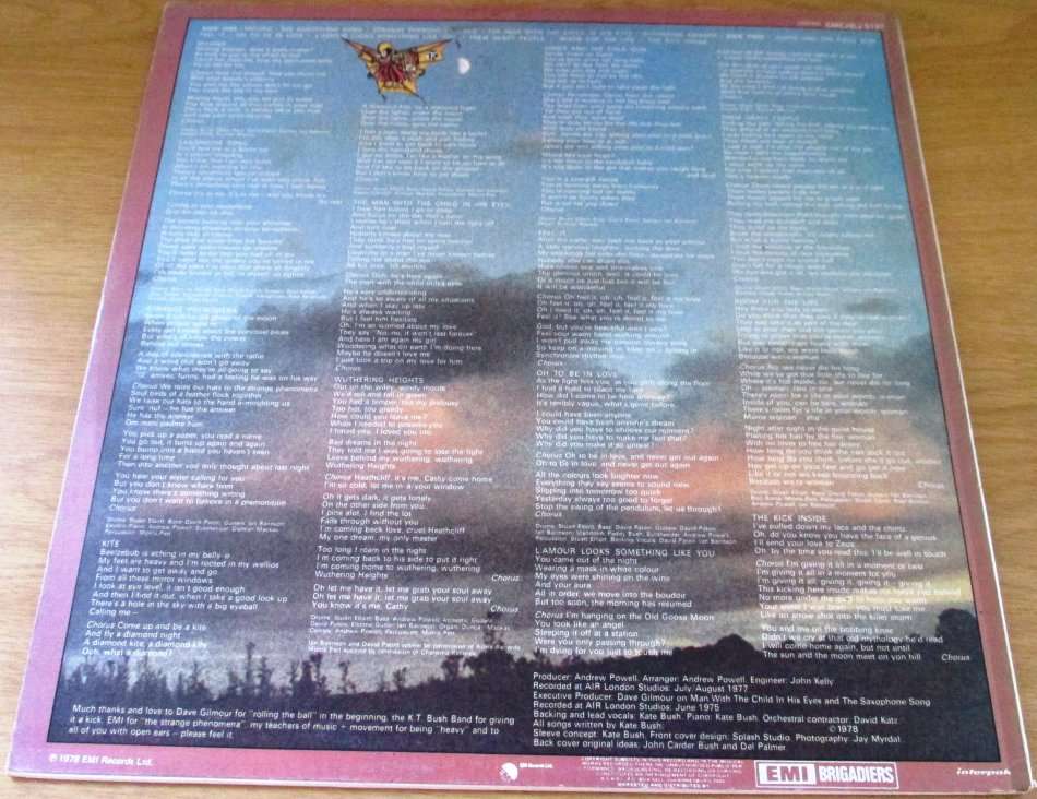 KATE BUSH The Kick Inside 1978 South African Pressing LP VINYL RECORD