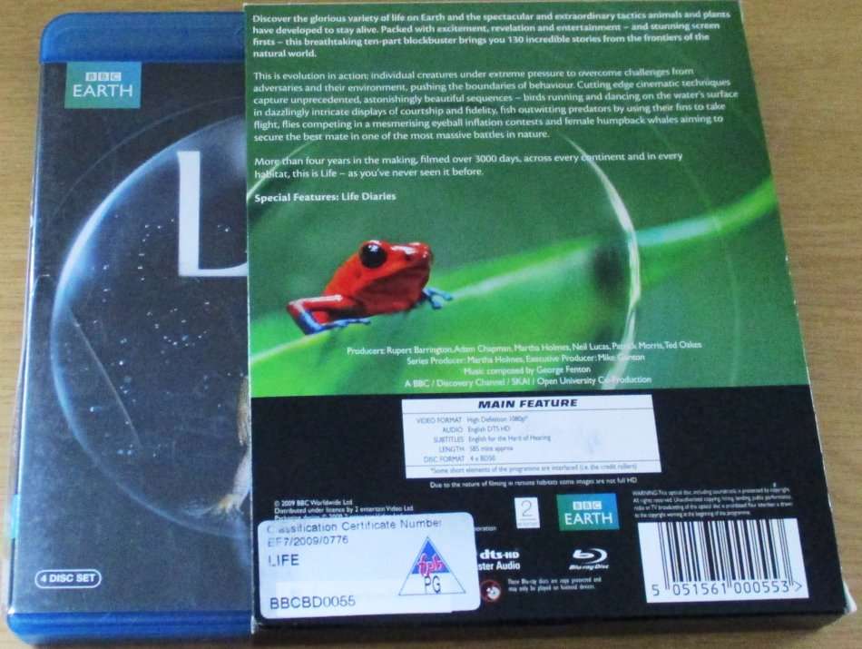 LIFE BBC Earth narrated by David Attenborough BLU RAY BOX SET [BLU RAY SHELF]