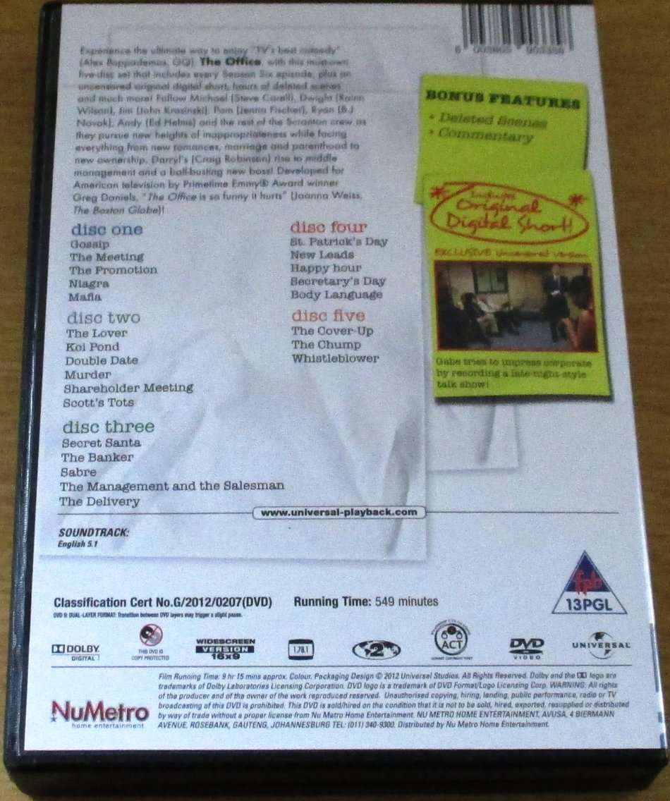 THE OFFICE Season 6  [SHELF D1]