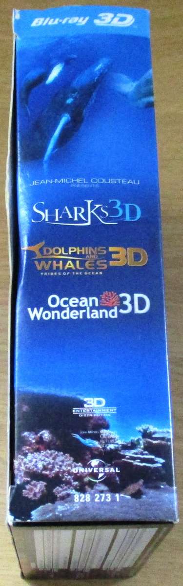 SHARKS 3D + DOLPHINS and WHALES + OCEAN WONDERLAND 3D  [Blu Ray Shelf]