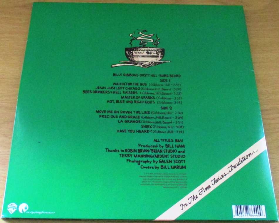 ZZ TOP Tres Hombres Ltd Edition Jalapeno Green Gatefold 2018 European Pressing Cat# 6034978 VINYL LP