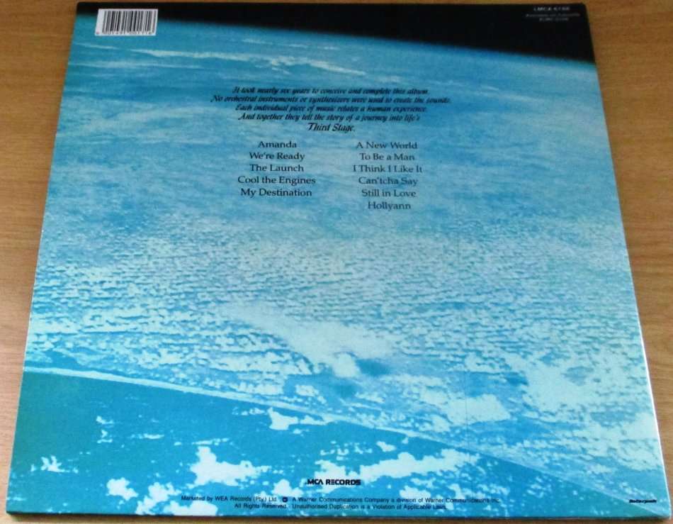 BOSTON Third Stage South African Pressing VINYL LP RECORD