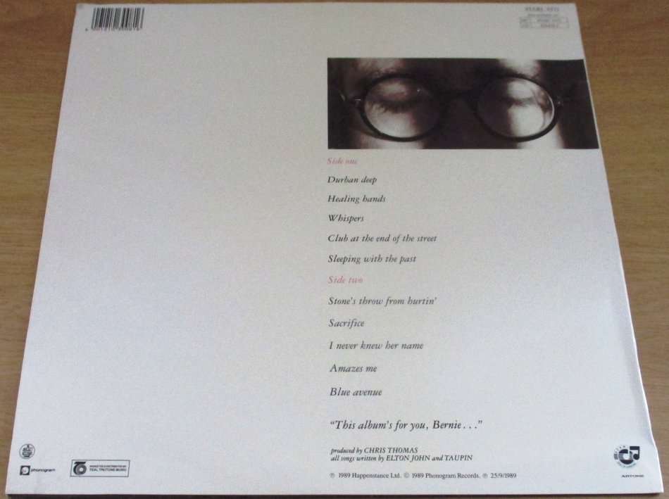 ELTON JOHN Sleeping With the Past VINYL LP RECORD