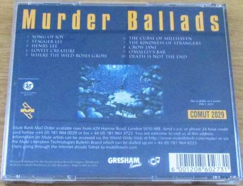 NICK CAVE AND THE BAD SEEDS Murder Ballads CD