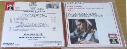 BEETHOVEN Cello Sonatas 3 & 5 Jacquline Du Pre CD  [Classical Box 2]