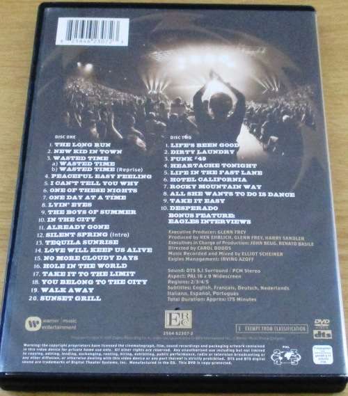EAGLES Farewell Tour Live from Melbourne DVD  [OFFICE DVD SHELF]