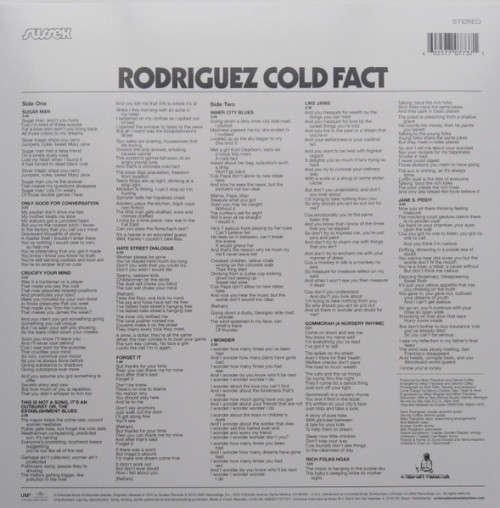 RODRIGUEZ Cold Fact 2019 European Pressing VINYL Record