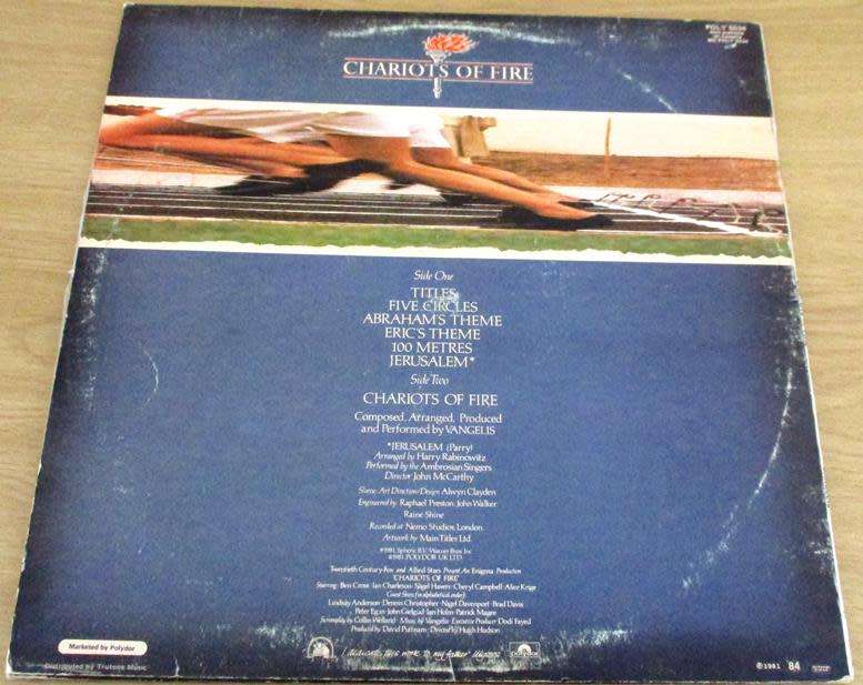 VANGELIS Chariots of Fire O.S.T.  LP VINYL RECORD
