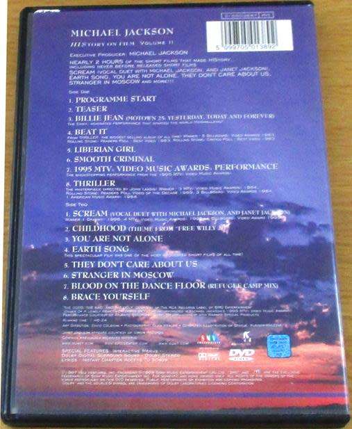 MICHAEL JACKSON History on Film Volume II DVD