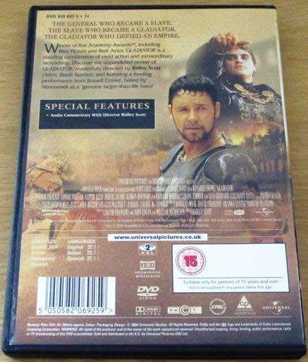 CULT FILM: GLADIATOR Russell Crowe DVD [DVD BOX 6]