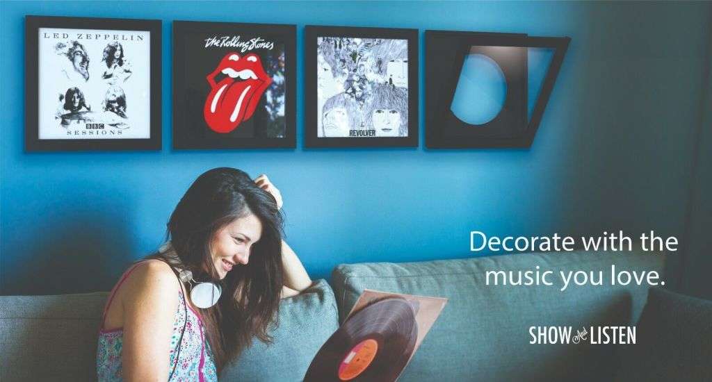 SHOW & LISTEN ALBUM COVER INTERCHANGEABLE DISPLAY FRAME - BLACK (31.75 x 31.75cm) ONE FRAME ONLY