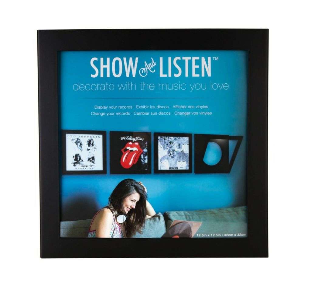 SHOW & LISTEN ALBUM COVER INTERCHANGEABLE DISPLAY FRAME - BLACK (31.75 x 31.75cm) ONE FRAME ONLY