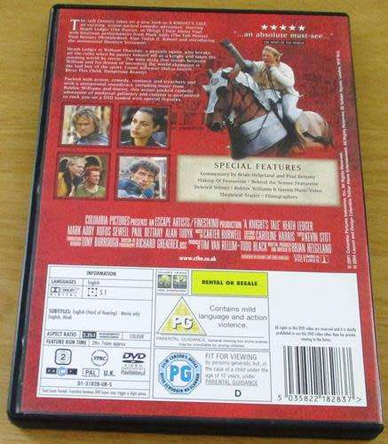 CULT FILM: A KNIGHT`S TALE DVD [DVD BOX 1]