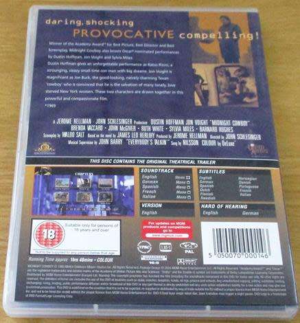 CULT FILM: MIDNIGHT COWBOY Dustin Hoffman DVD [BBOX 6]
