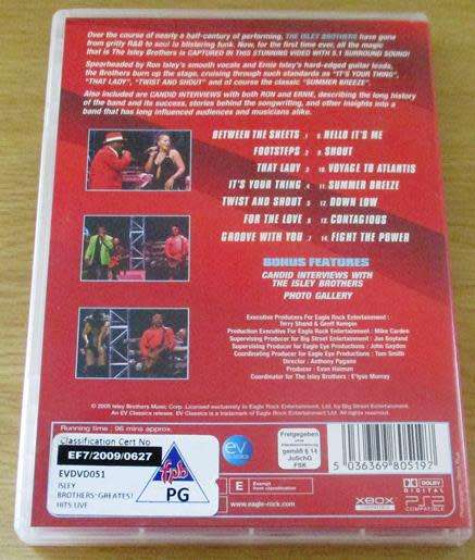THE ISLEY BROTHERS Greatest Hits DVD