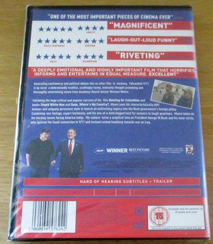 Cult Film: Fahrenheit 9/11 Michael Moore [BBox 11]