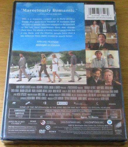 Cult Film: Midnight in Paris DVD [BBox 11] Kathy Bates Owen Wilson Michael Sheen