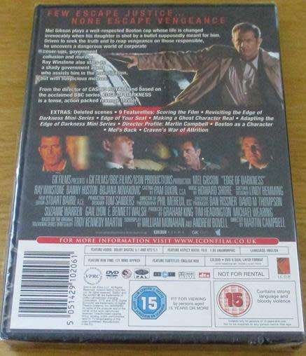 Cult Film: Edge of Darkness DVD Mel Gibson Ray Wimstone  [BBOX 14]