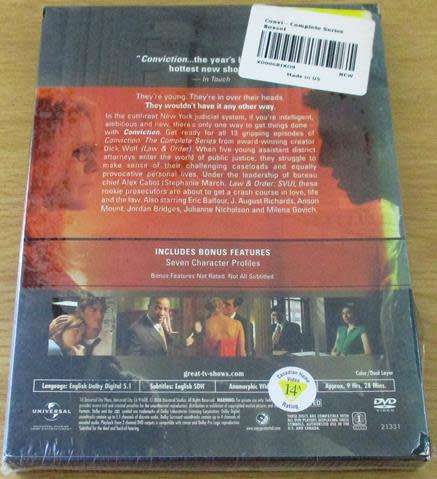 Conviction The Complete Series DVD Crime [BBOX 11]