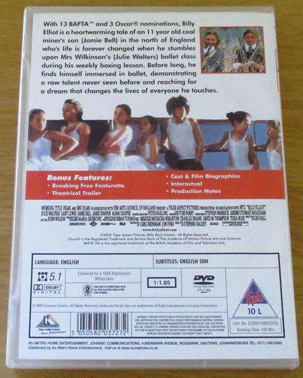 BILLY ELLIOT DVD [DVD BBOX 1]