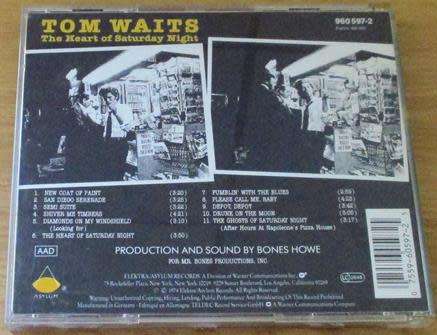 TOM WAITS The Heart of Saturday Night CD [Shelf G x 20]