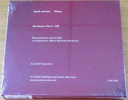 KEITH JARRETT Bordeaux Concert CD