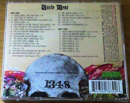 FRANK ZAPPA & THE MOTHERS OF INVENTION Uncle Meat 2xCD [G x 8]